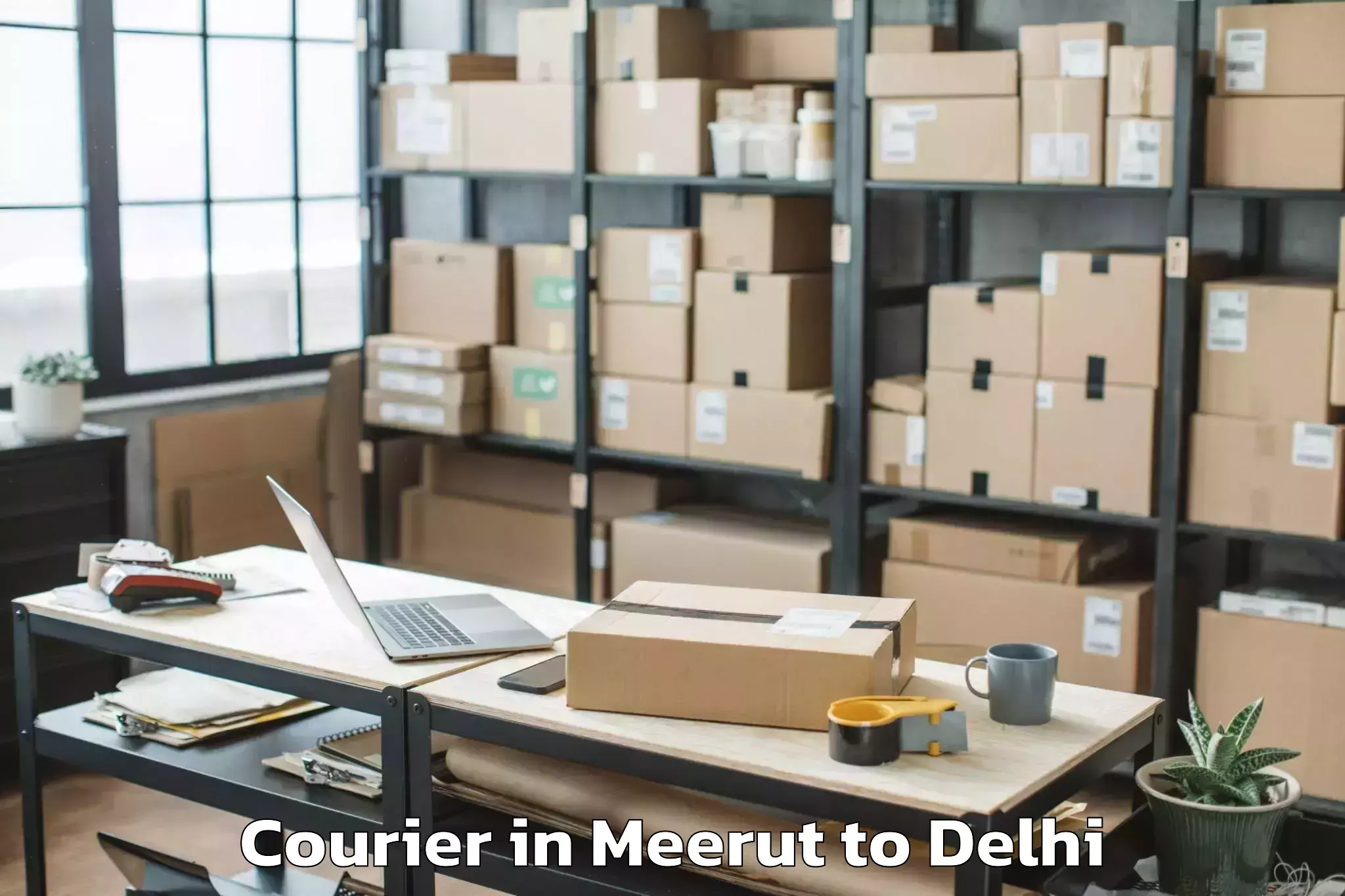 Book Meerut to Nit Delhi Courier Online